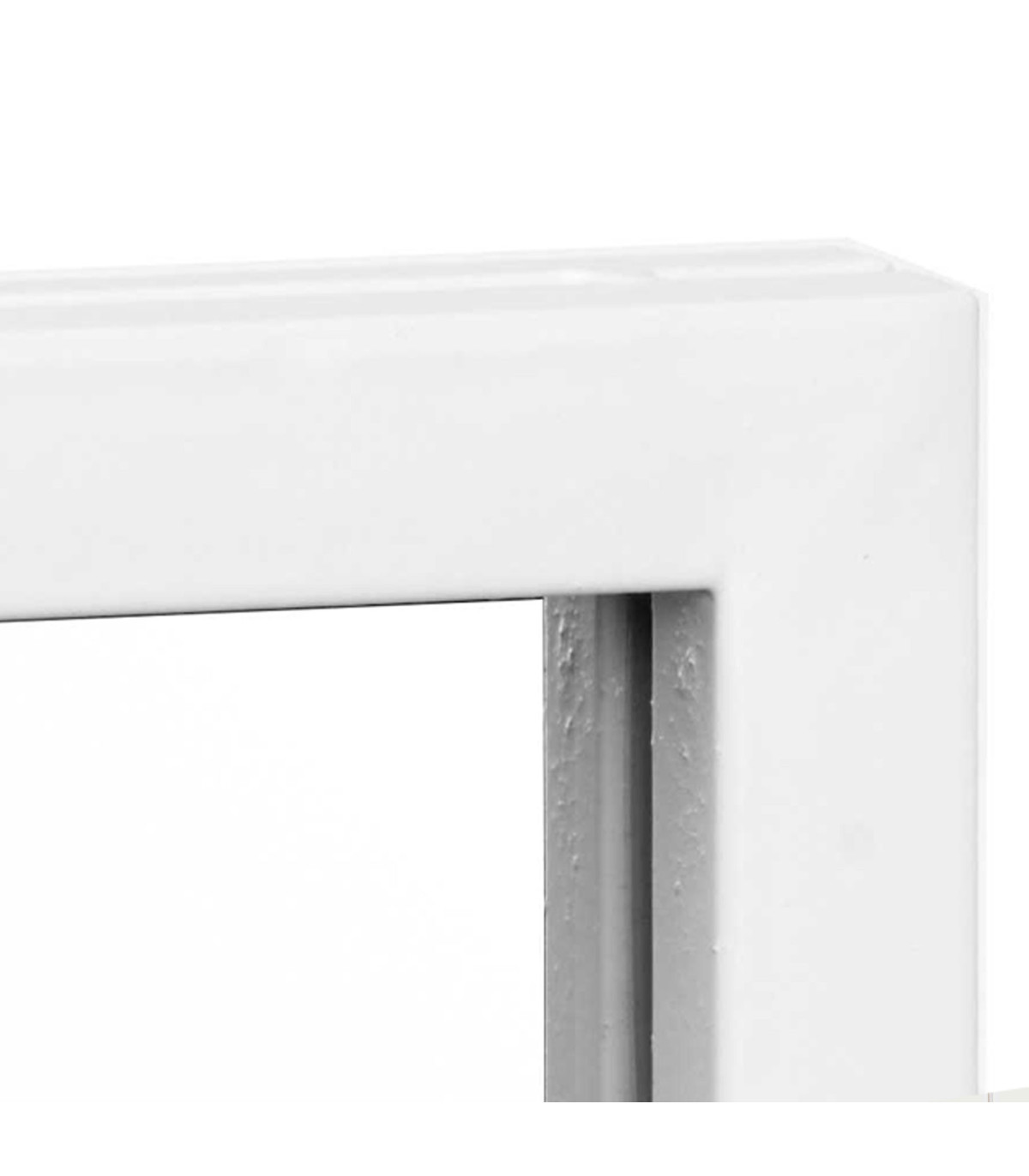 Wadiga Miroir Mural Fenêtre Métal Blanc 180x90cm