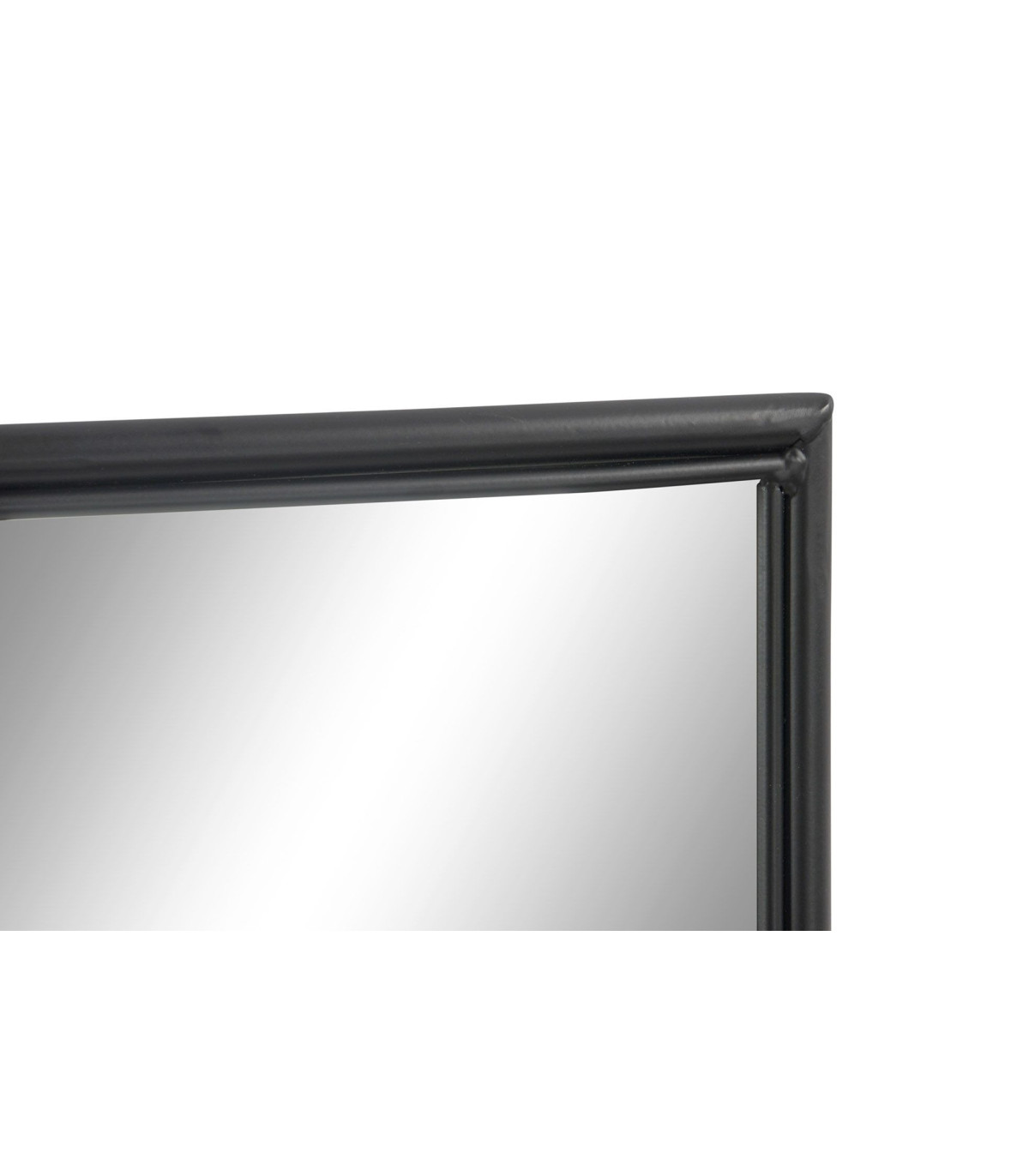 Wadiga Miroir Mural Fenêtre Métal Noir - 90x2x120cm
