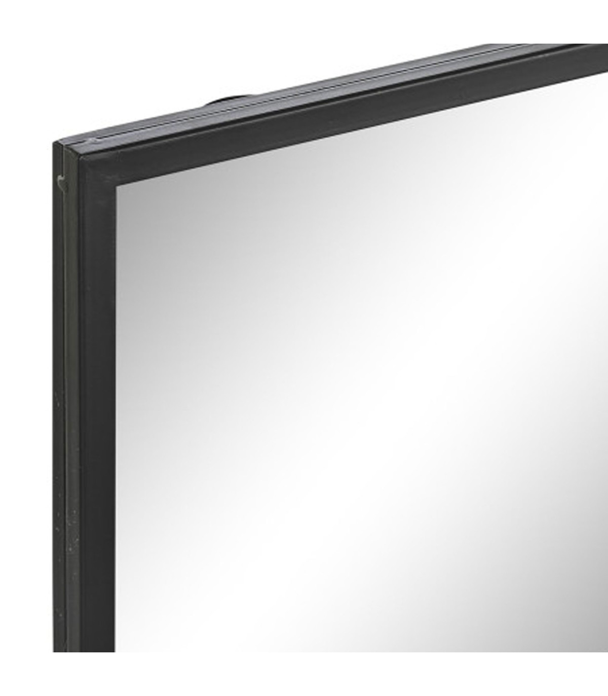 Wadiga Miroir Mural Fenêtre Métal Noir 90x2x90cm