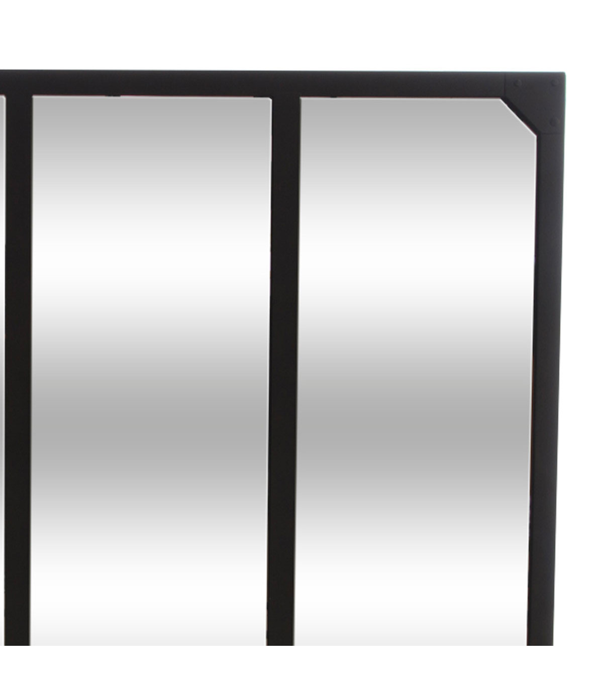 Wadiga Miroir Mural Métal Noir 116x76x2.8cm