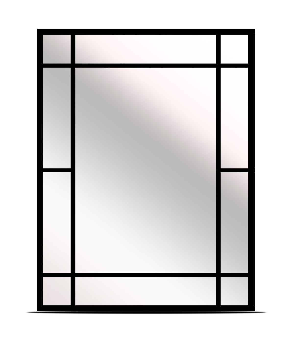 wadiga Miroir mural métal noir 61x69cm