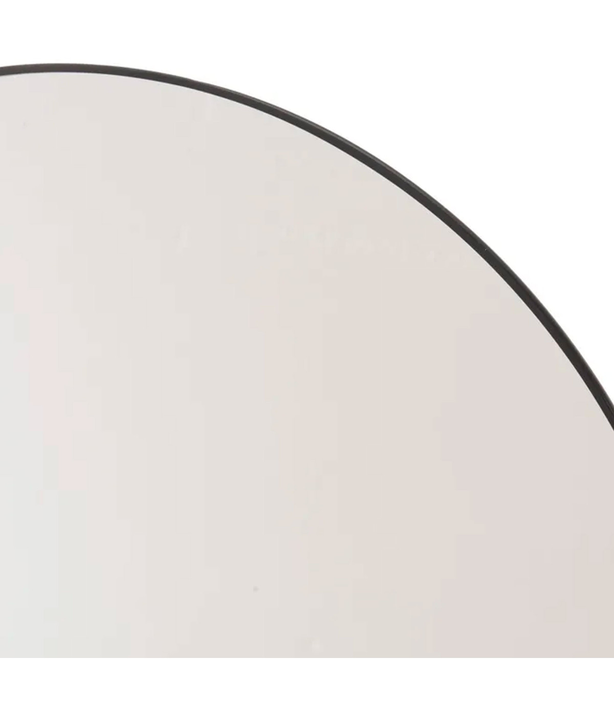 Wadiga Miroir Mural Rond En Métal Noir 49x49x4cm