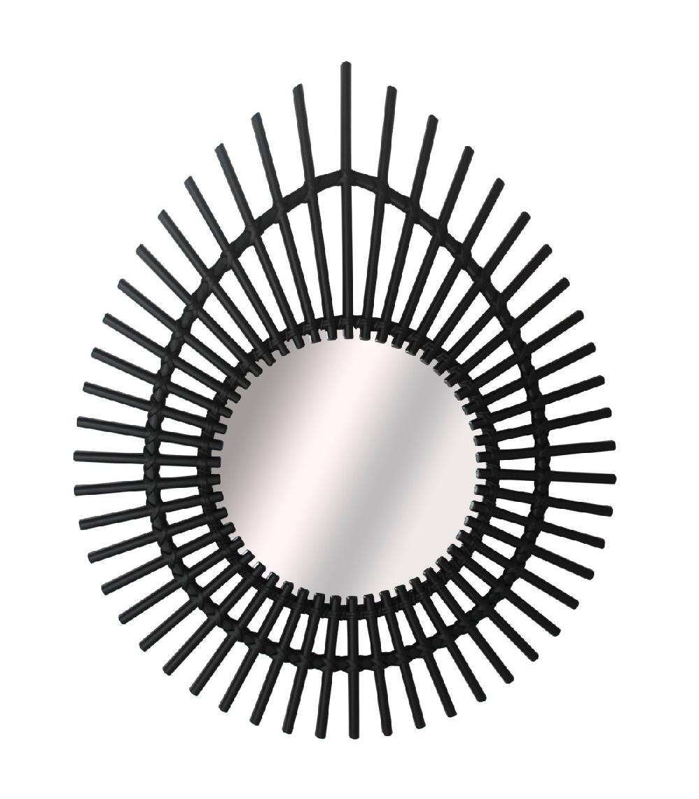 wadiga Miroir noir imitation bambou 50x40cm