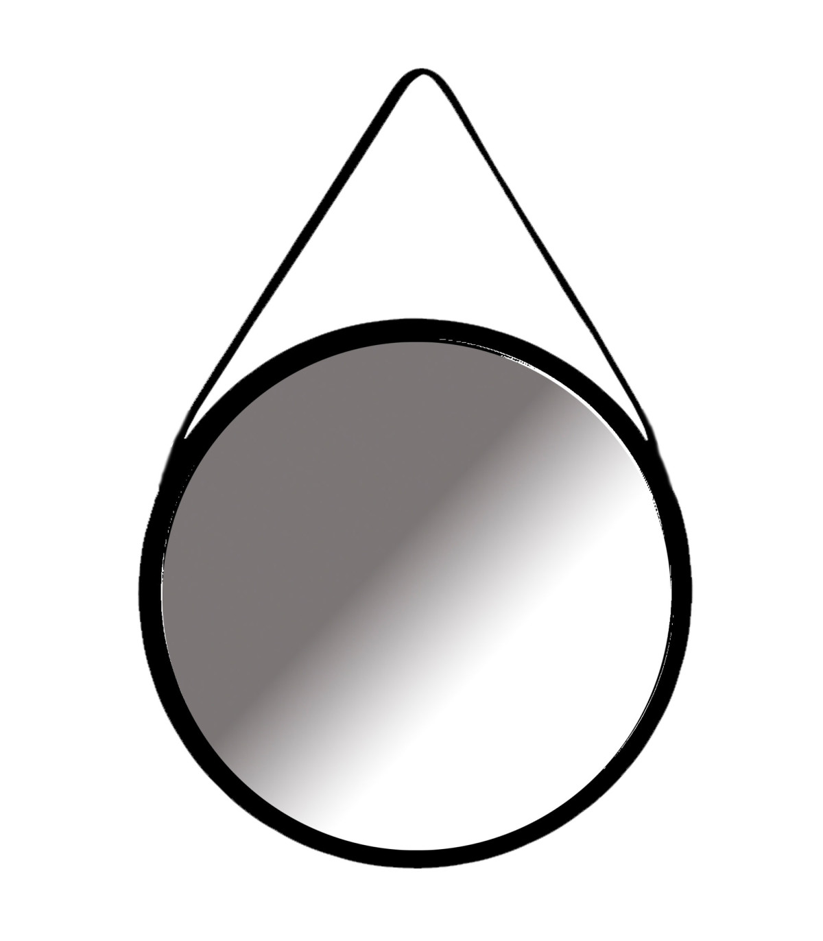 Wadiga Miroir Noir Rond Suspendu Diamètre 38.5cm