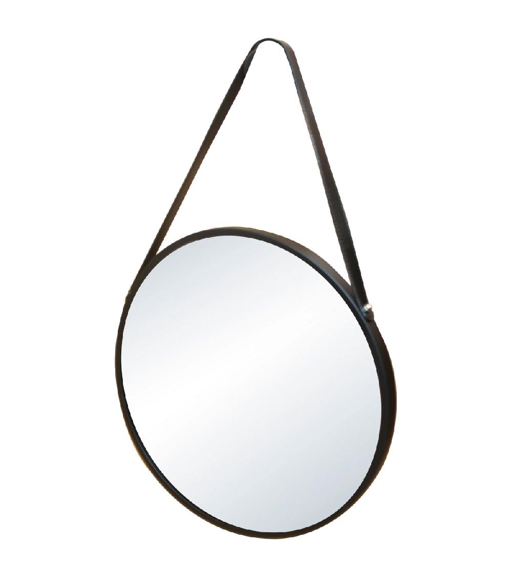 wadiga Miroir noir rond suspendu diamètre 38.5cm