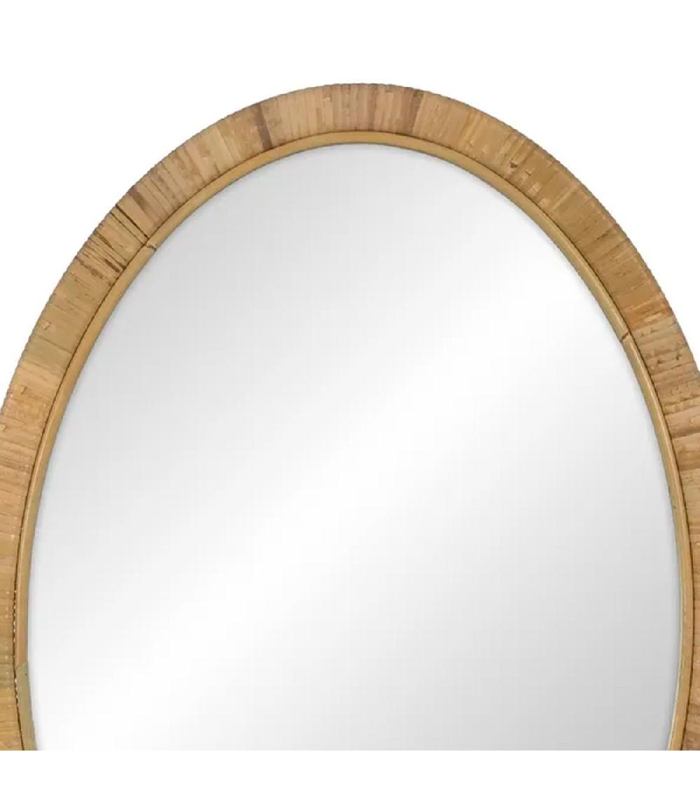 Wadiga Miroir Ovale En Rotin 50x2x70cm