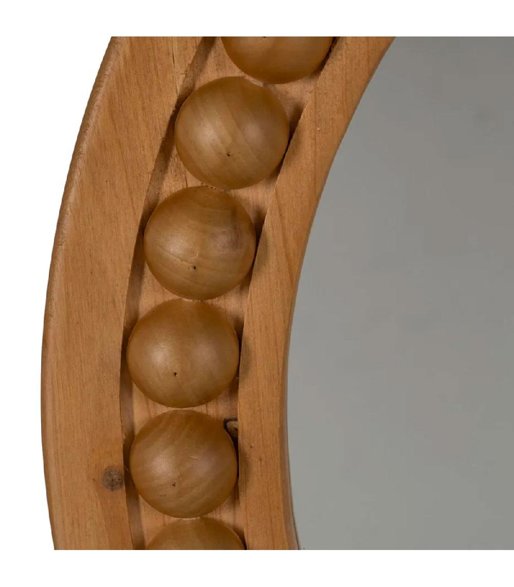 Wadiga Miroir Rond En Bois 50.5x3x50.5cm