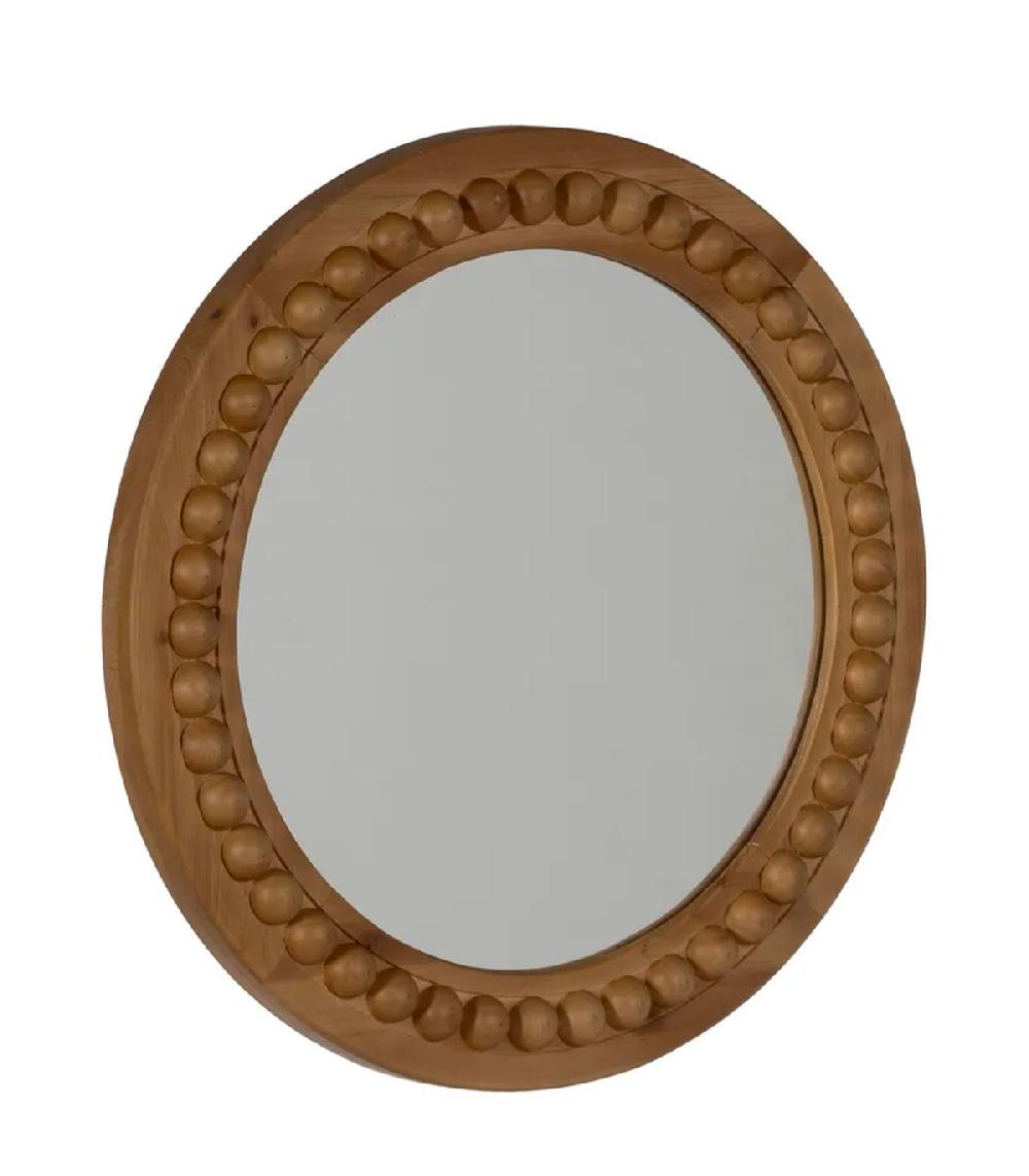 Wadiga Miroir Rond En Bois 50.5x3x50.5cm