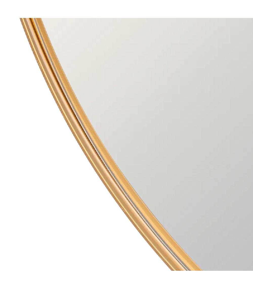 Wadiga Miroir Rond En Métal Doré 60x4x60cm