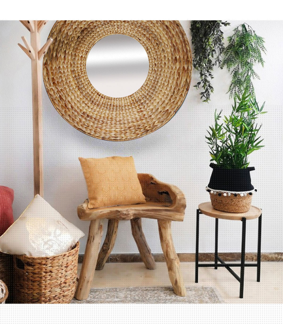 Wadiga Miroir Rond Jacinthe D'eau 90cm