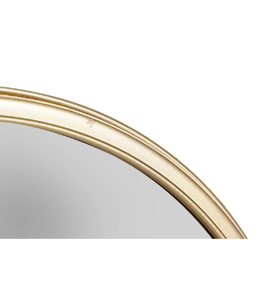 Wadiga Miroir Rond Métal Doré - Diamètre 32cm