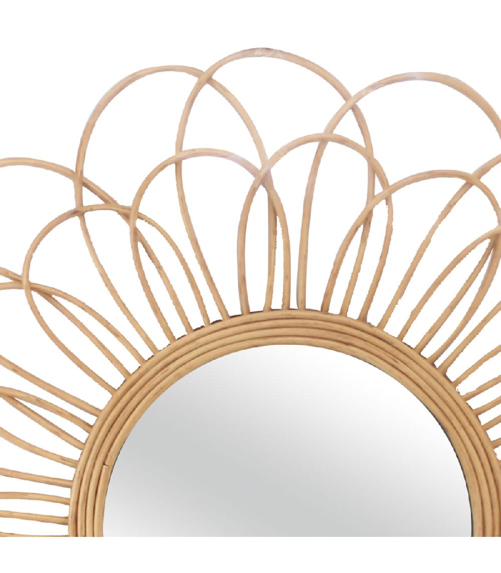 Wadiga Miroir Rond Rotin 56cm