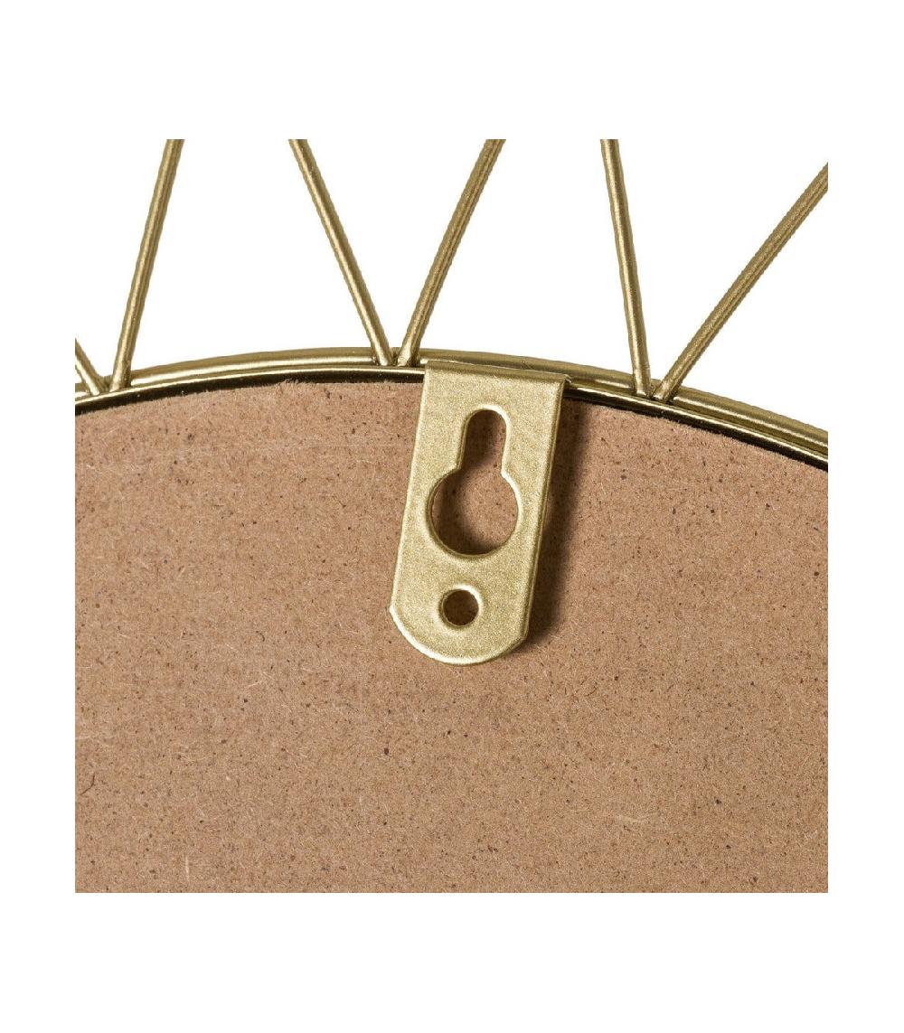 Wadiga Miroir Rond Soleil Métal Doré - Diamètre 40cm
