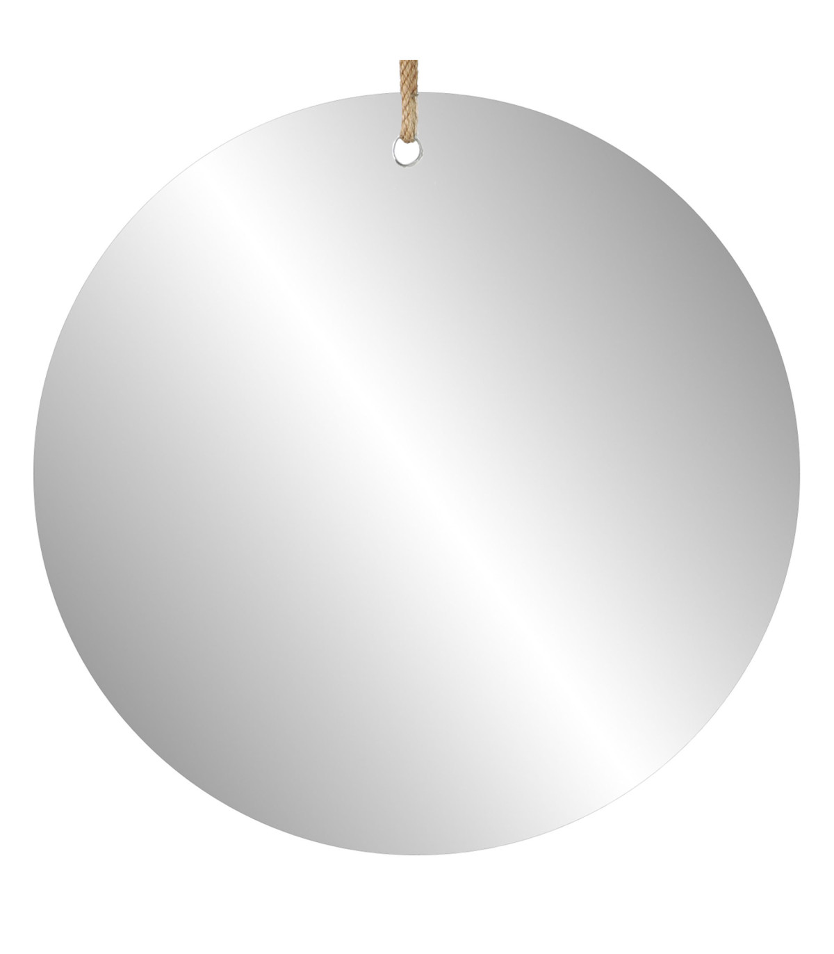 Wadiga Miroir Rond Suspendu Avec Corde 30cm