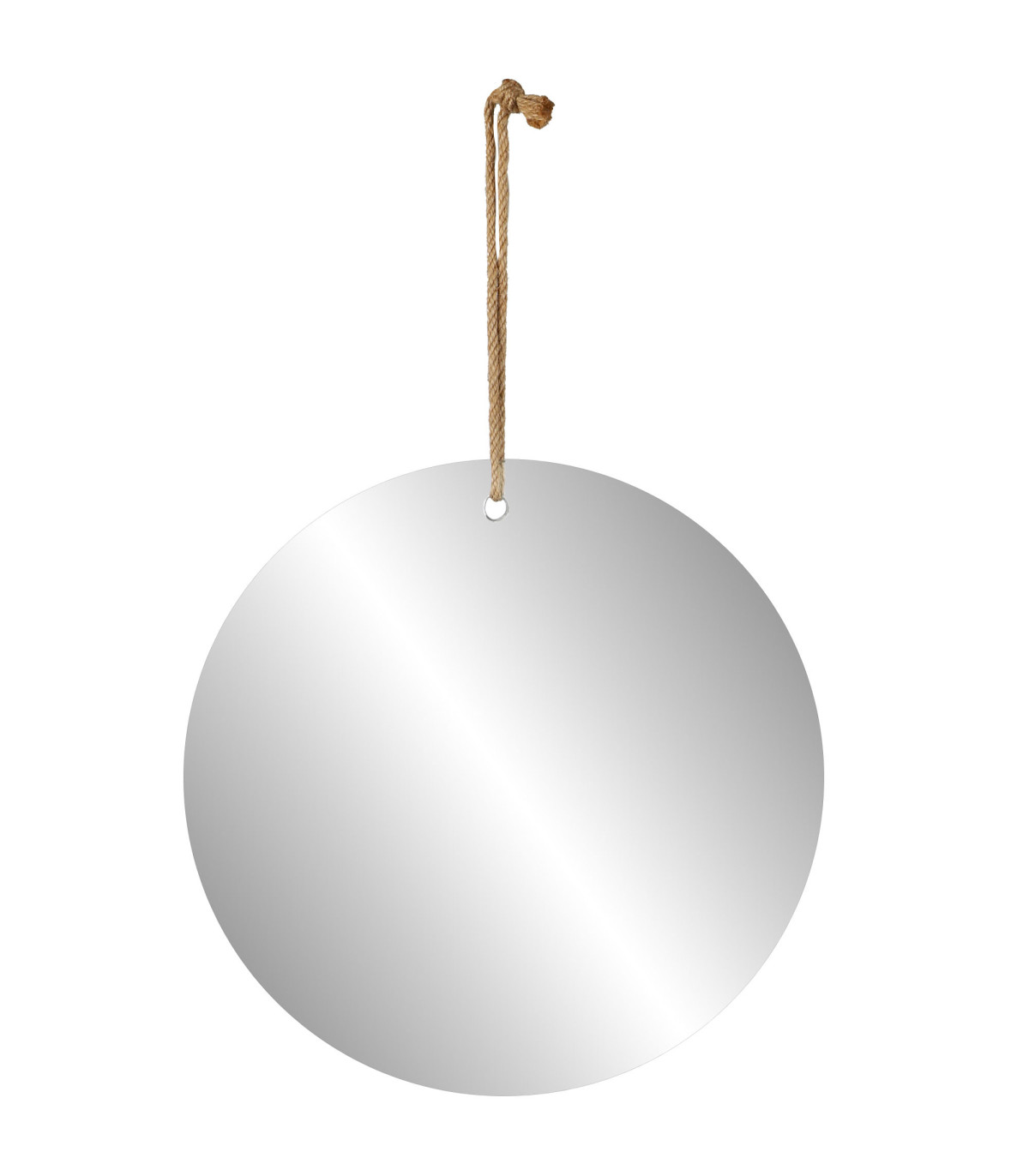 wadiga Miroir rond suspendu avec corde 30cm