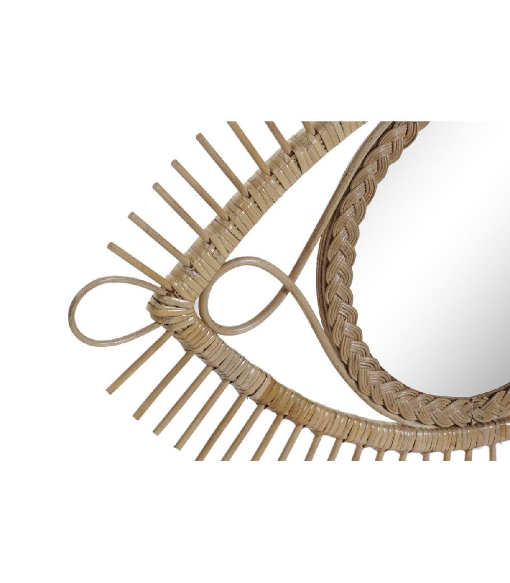 Wadiga Miroir Rotin Naturel Oeil