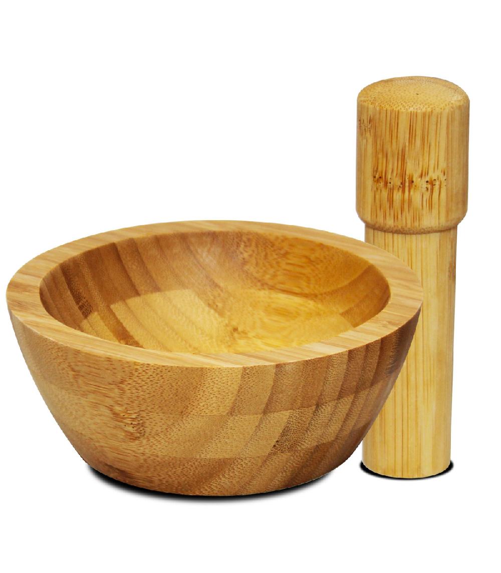 wadiga Mortier et pilon en bambou