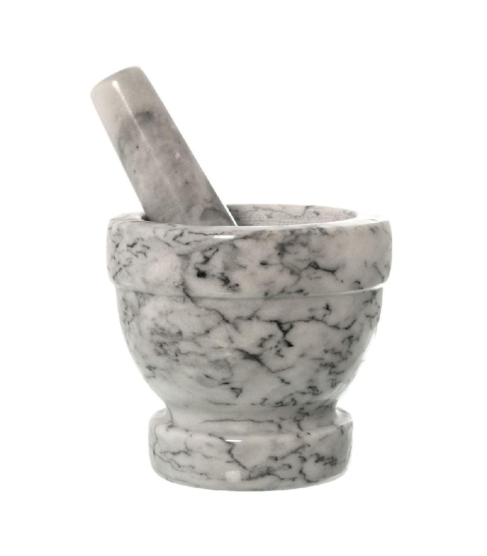 wadiga Mortier et Pilon en Marbre Blanc