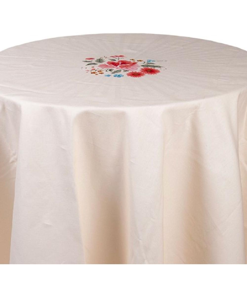 Wadiga Nappe Ronde 100% Coton Motif Fleurs 170cm