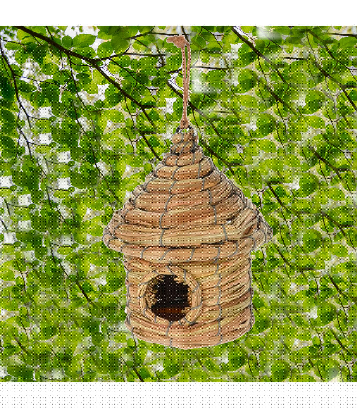 Wadiga Nichoir Pour Oiseaux En Jute 18x18x20cm