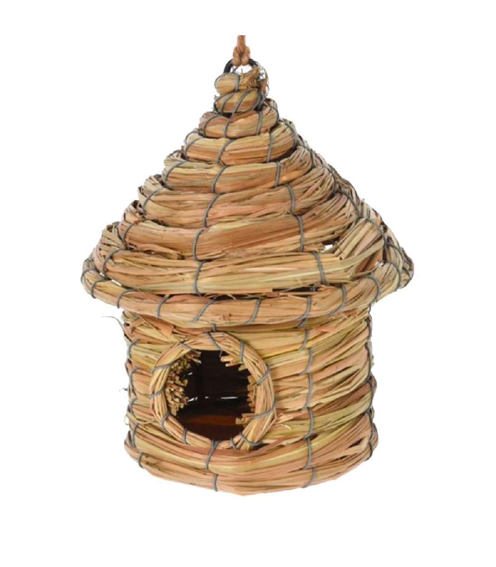 Wadiga Nichoir Pour Oiseaux En Jute 18x18x20cm
