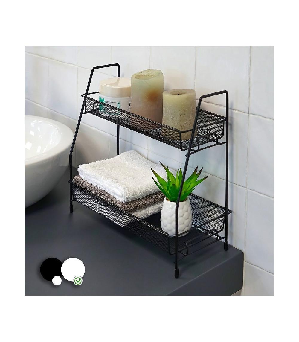 Wadiga Organisateur Pour Salle De Bain Métal Blanc