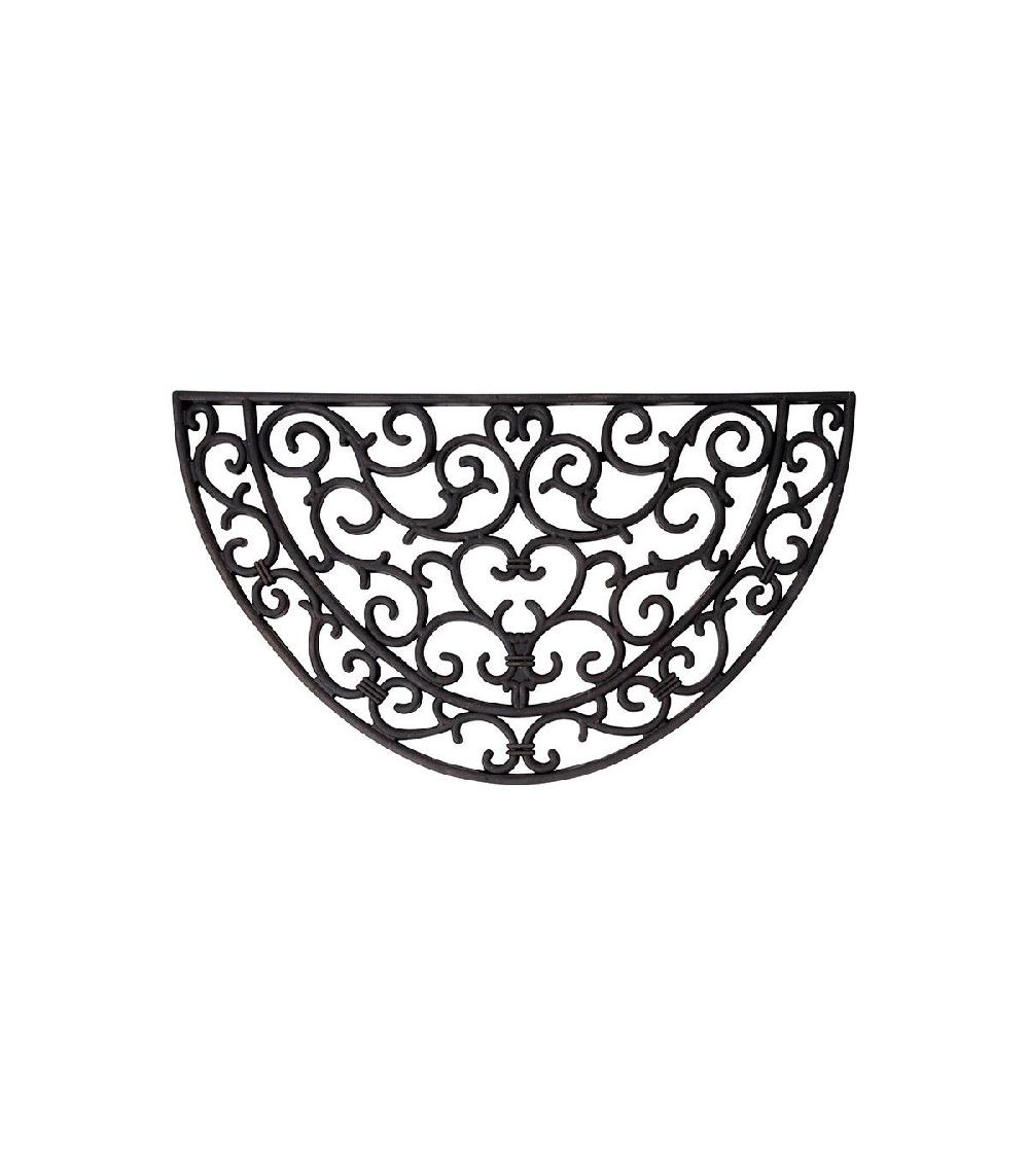 wadiga Paillasson Caoutchouc Demi-lune Arabesques