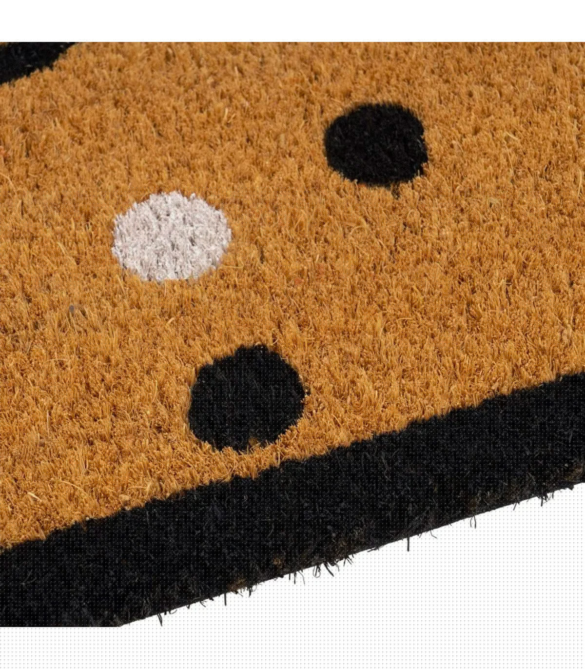 Wadiga Paillasson Coco à Pois Hello 60x40x1.5cm