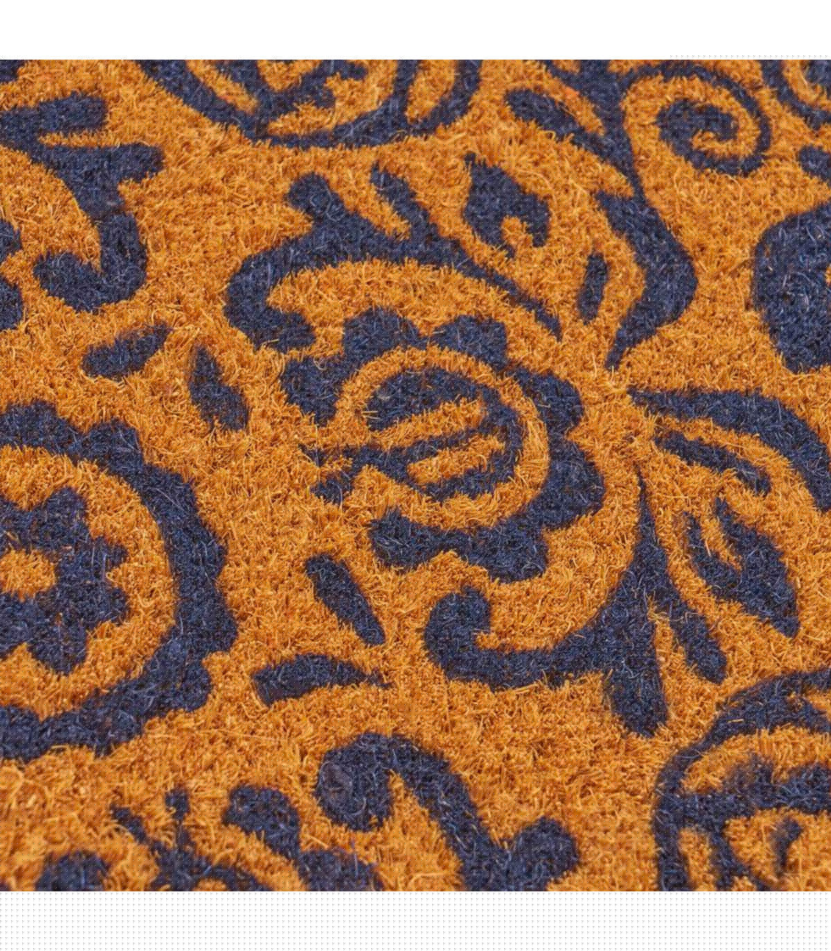 Wadiga Paillasson Coco Bleu Damask 60x40cm