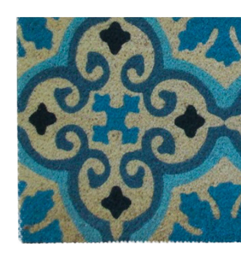 Wadiga Paillasson Coco Bleu Moresque