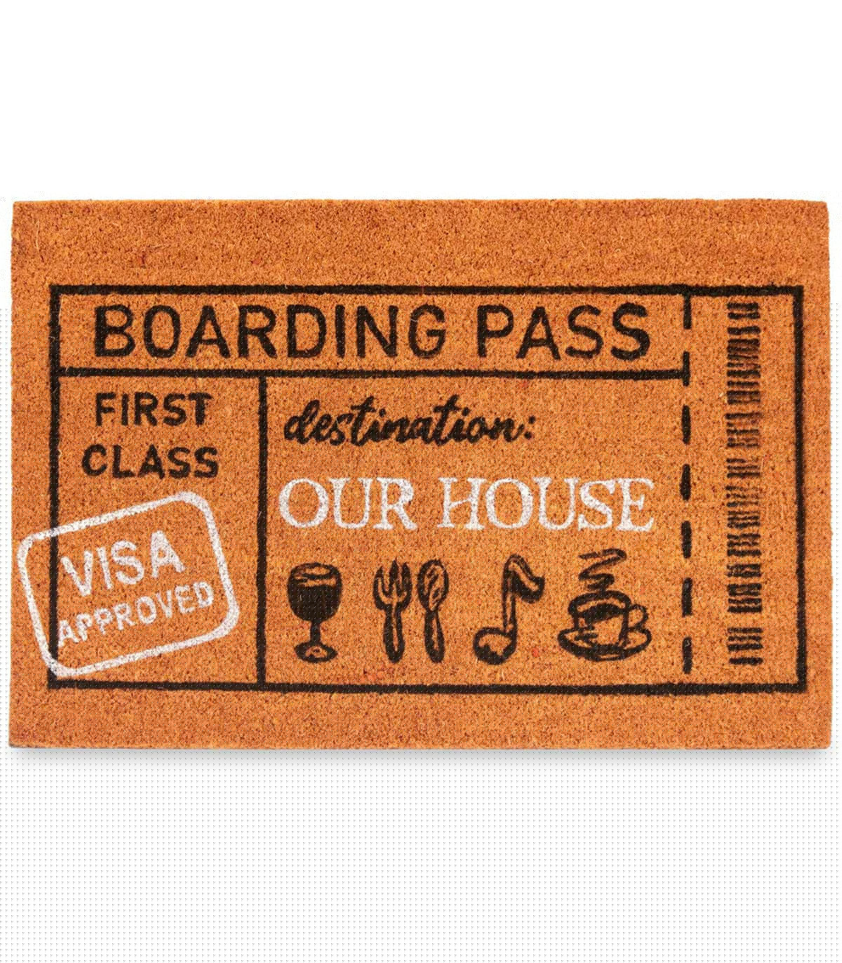 wadiga Paillasson coco boarding pass 60x40x1cm