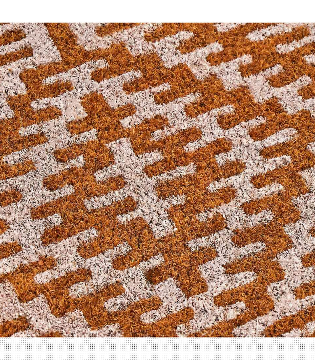 Wadiga Paillasson Coco Boho Blanc 60x40cm