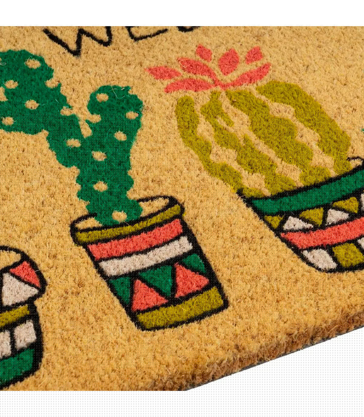 Wadiga Paillasson Coco Cactus 60x40x1.5cm