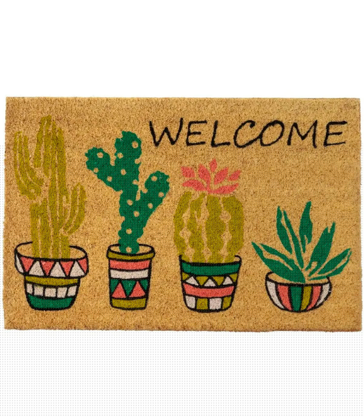 wadiga Paillasson coco cactus 60x40x1.5cm