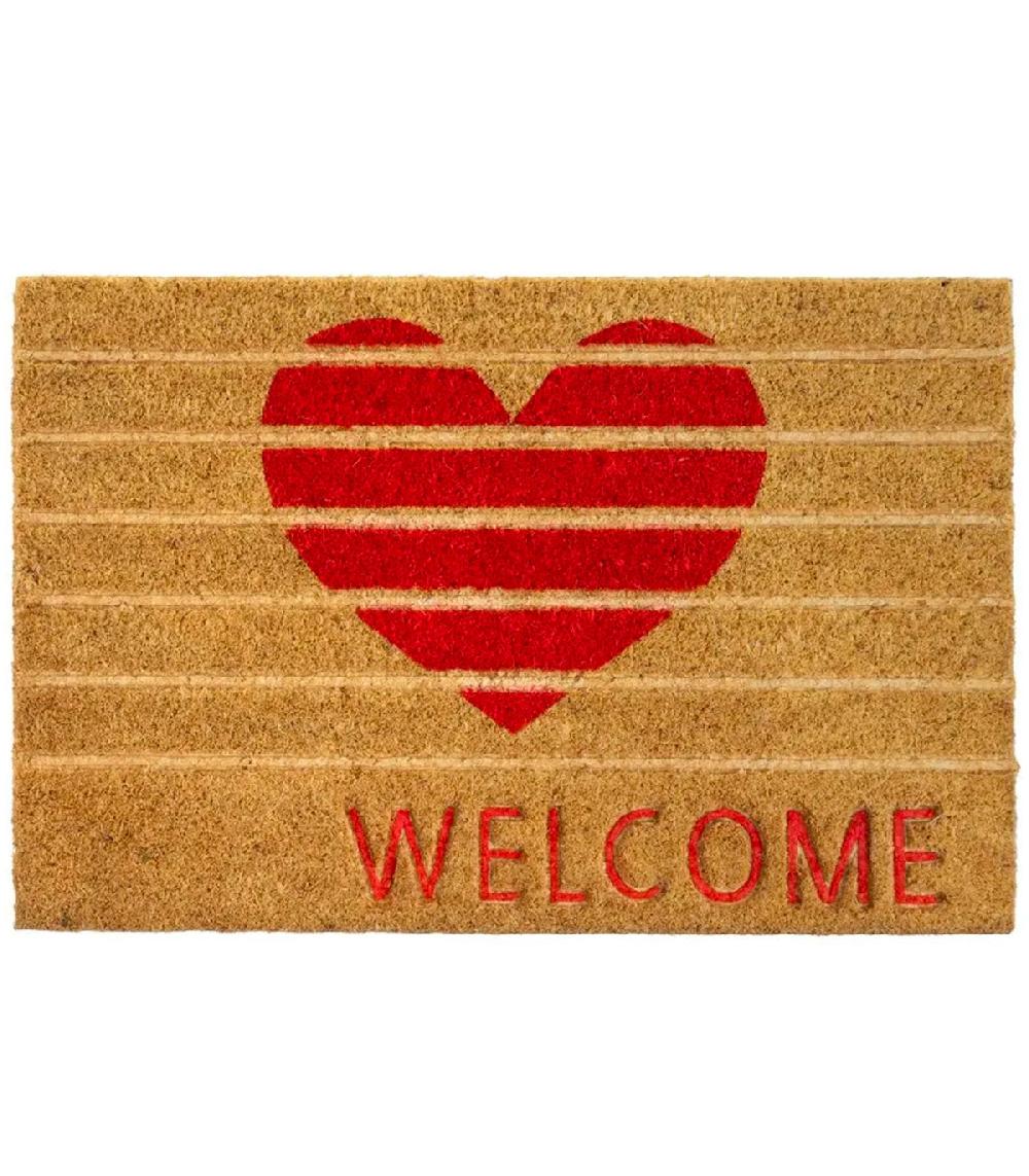 wadiga Paillasson coco coeur love 60x40x1.5cm