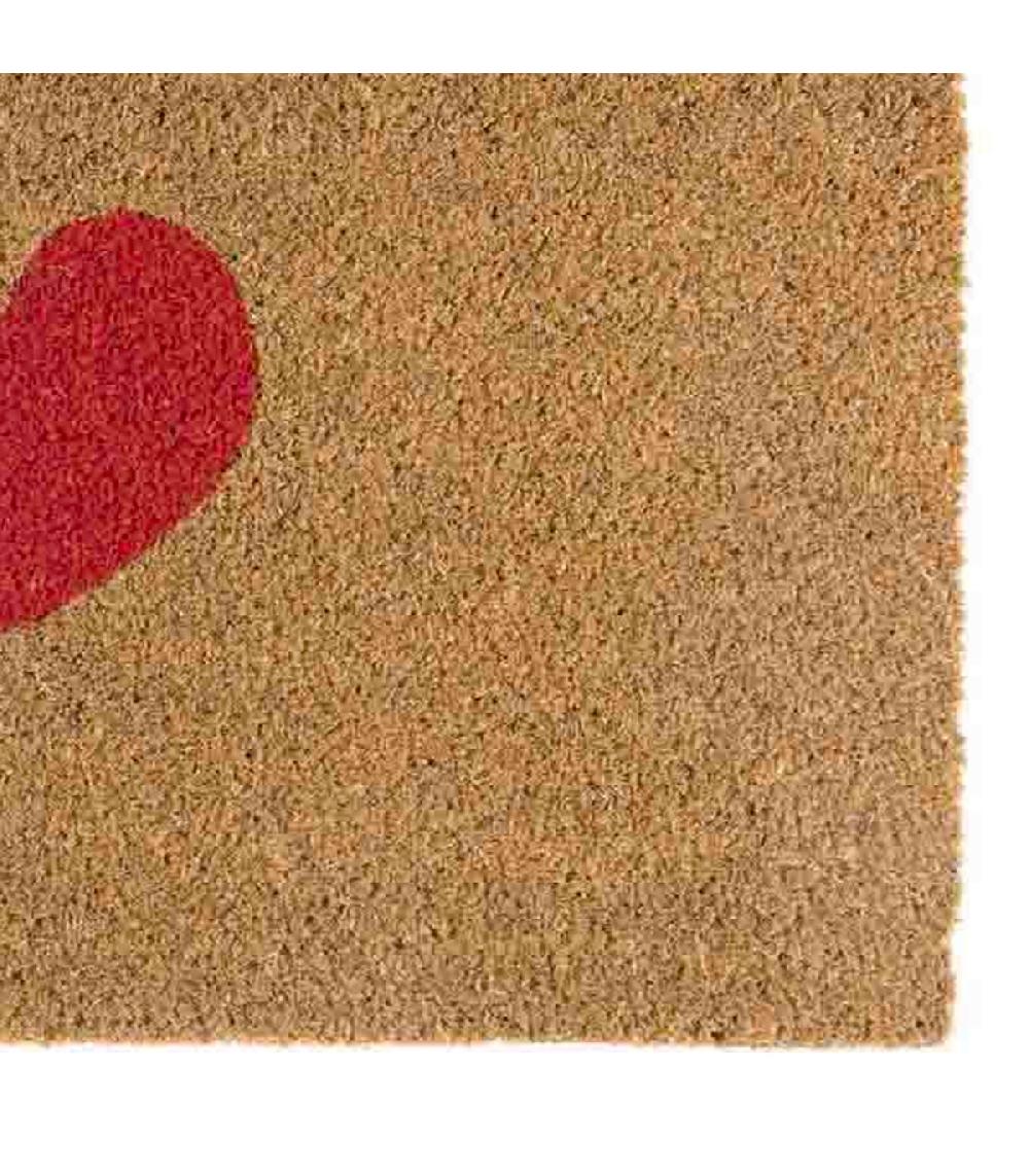 Wadiga Paillasson Coco Coeur Rouge 40x60cm