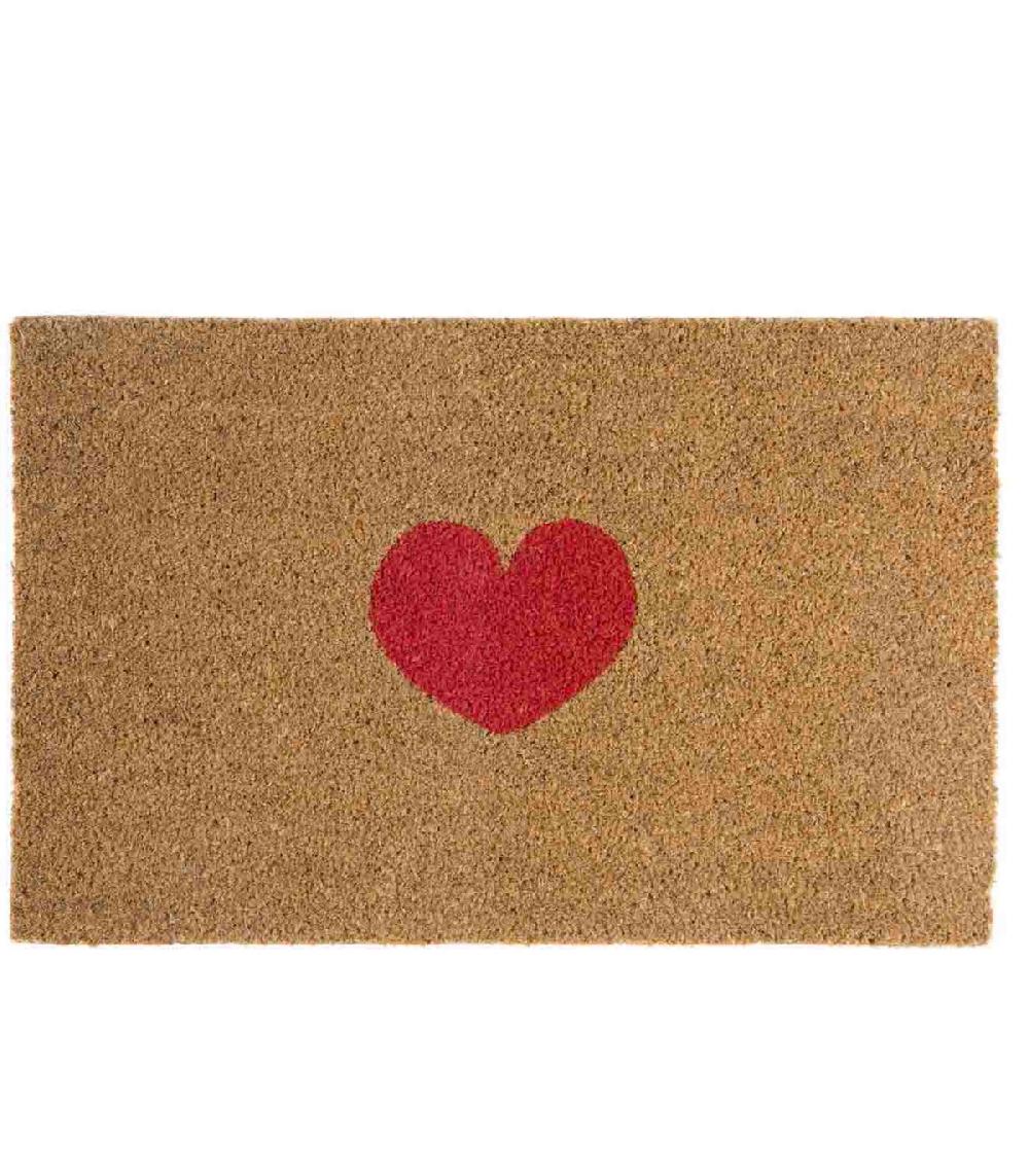 wadiga Paillasson coco Coeur rouge 40x60cm