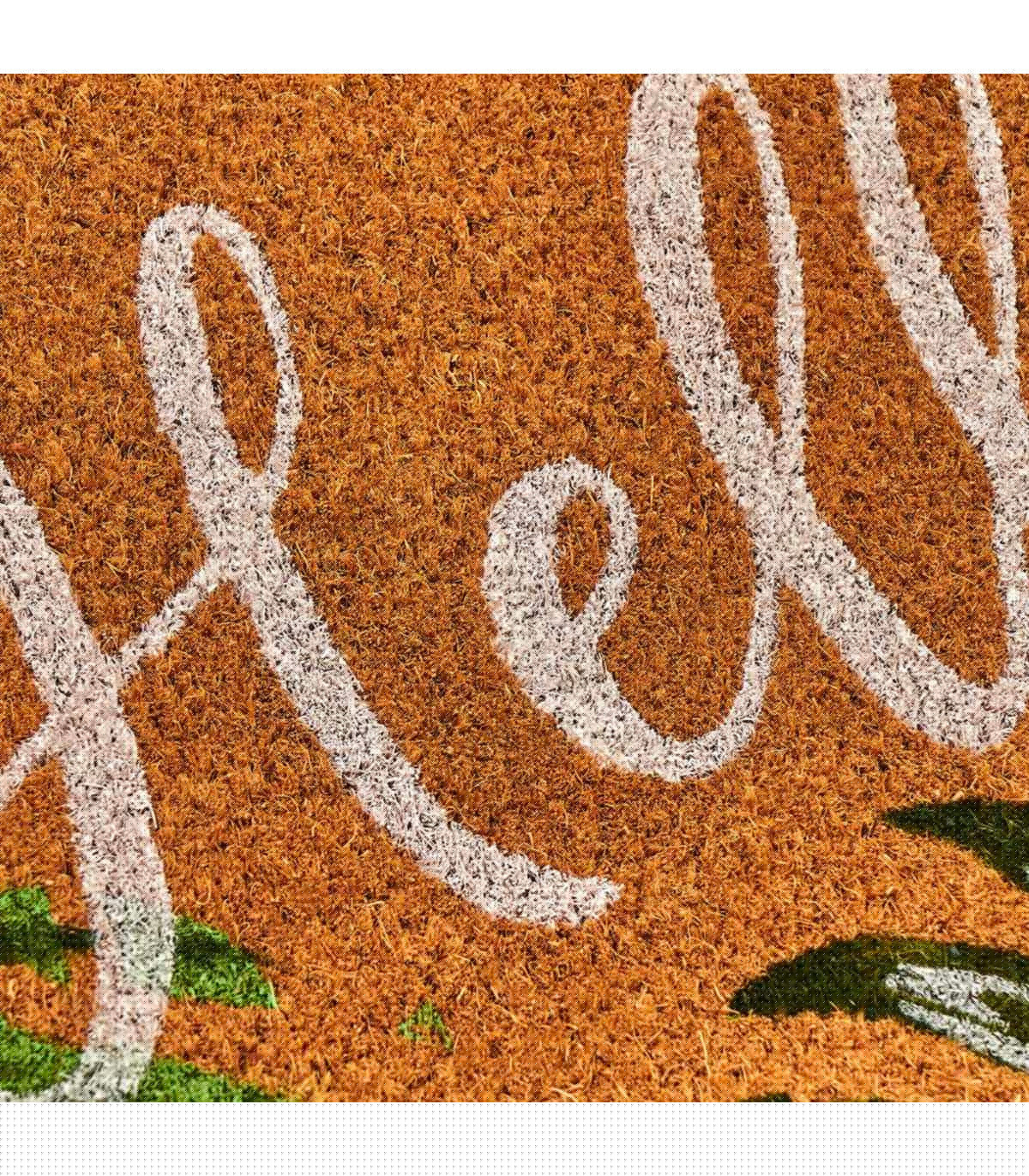 Wadiga Paillasson Coco Feuillage Hello 60x40x1.5cm