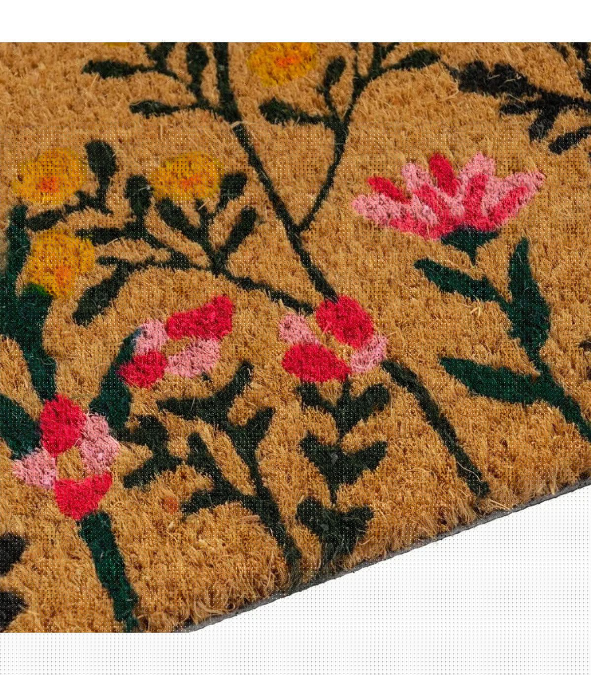 Wadiga Paillasson Coco Fleurs 60x40x1.5cm