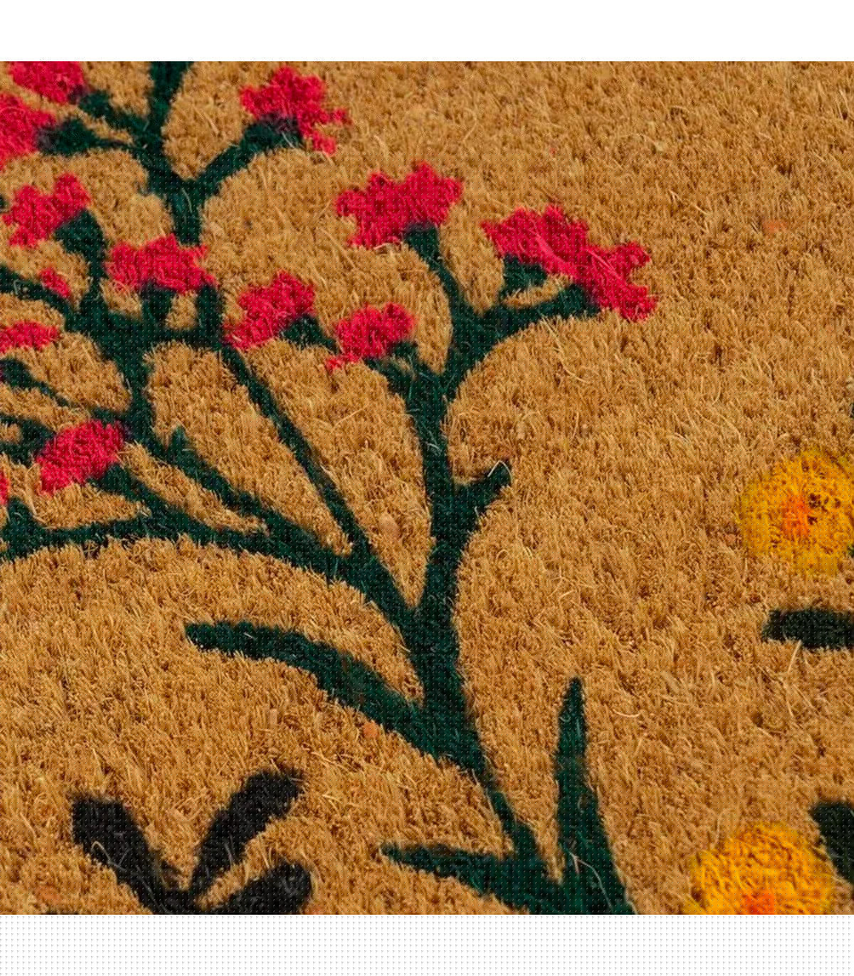 Wadiga Paillasson Coco Fleurs 60x40x1.5cm