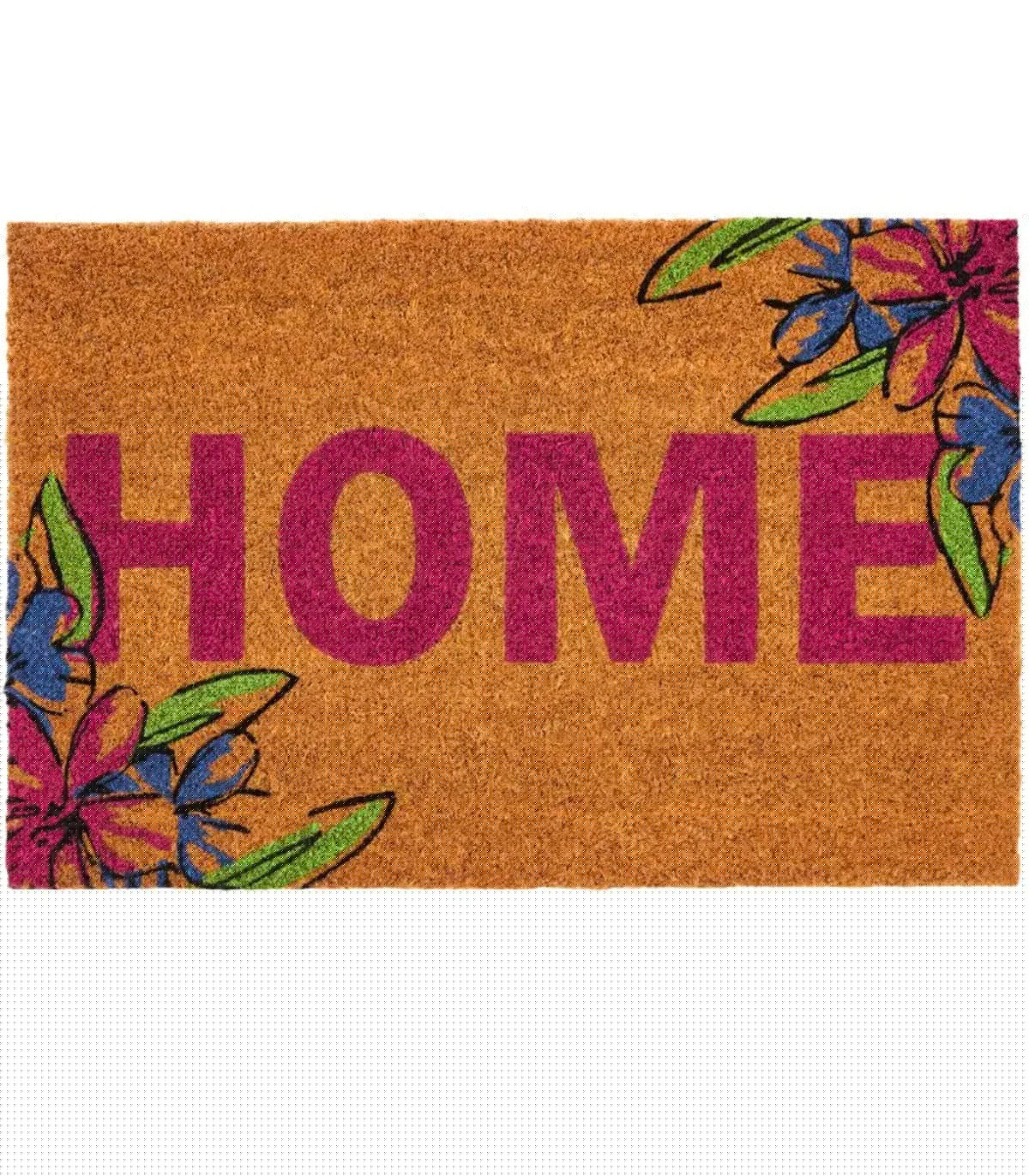 wadiga Paillasson coco fleurs home 60x40x1.5cm