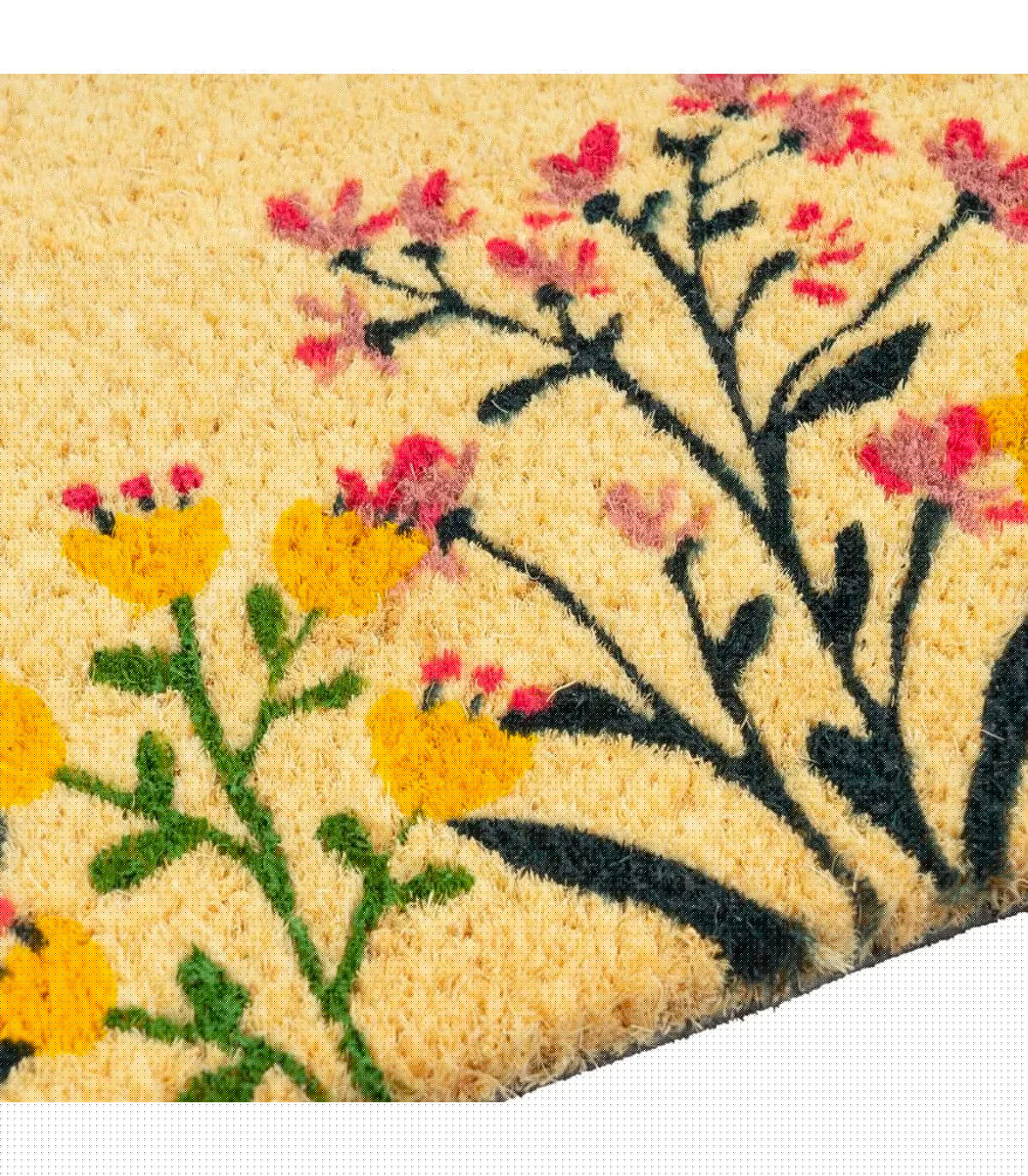 Wadiga Paillasson Coco Fleurs Welcome 60x40x1.5cm