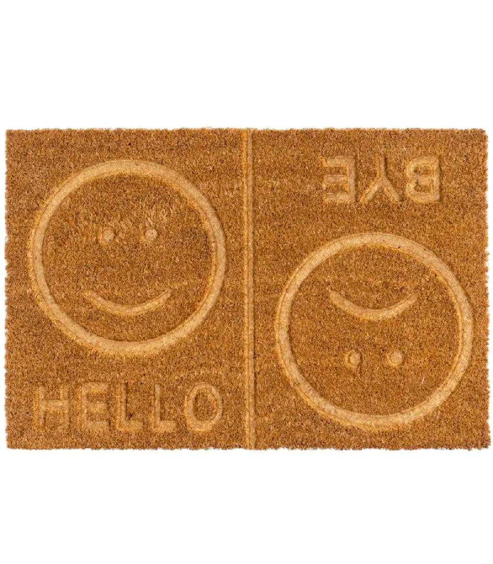 wadiga Paillasson coco Hello et Bye 60x40x1.5cm