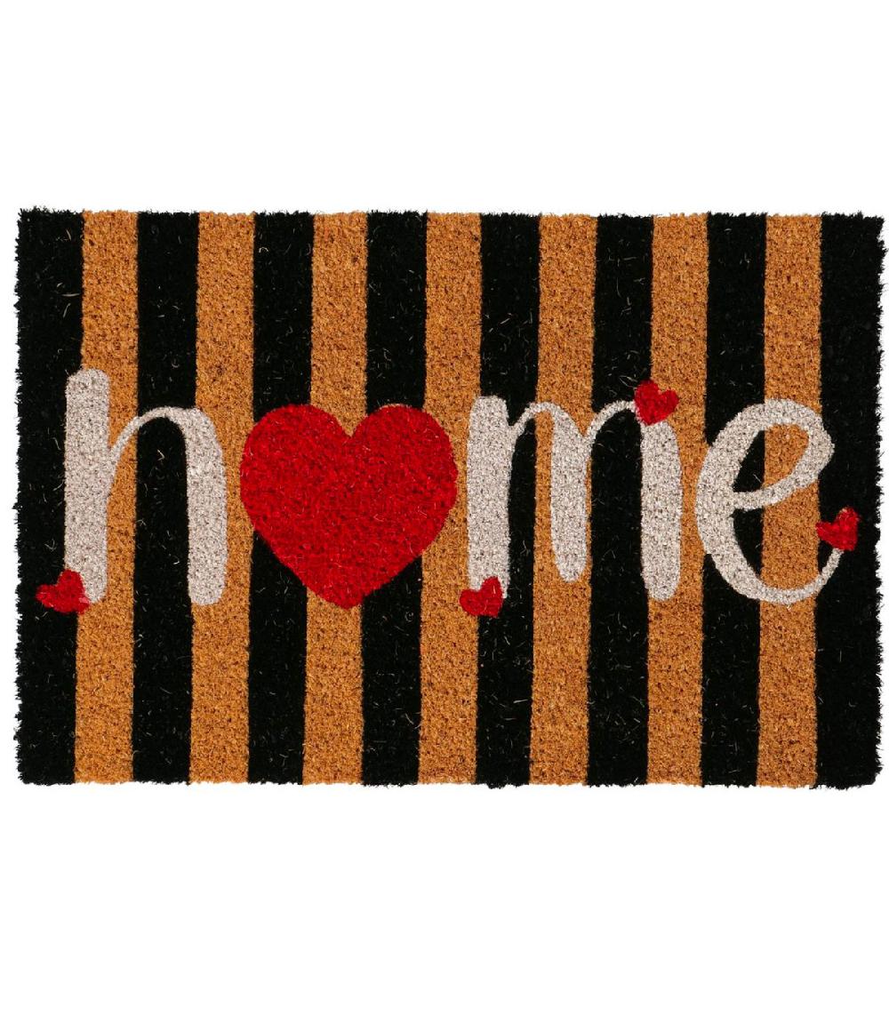 wadiga Paillasson coco home coeurs 60x40x1.5cm