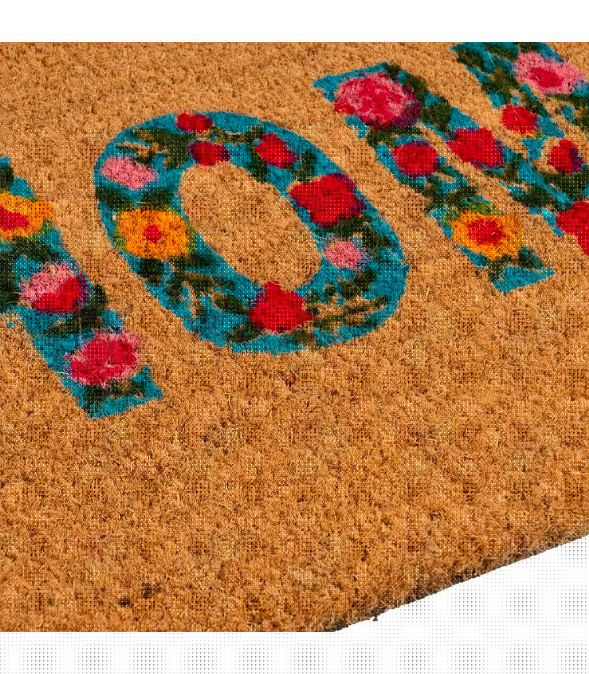 Wadiga Paillasson Coco Home Fleuri 60x40x1.5cm