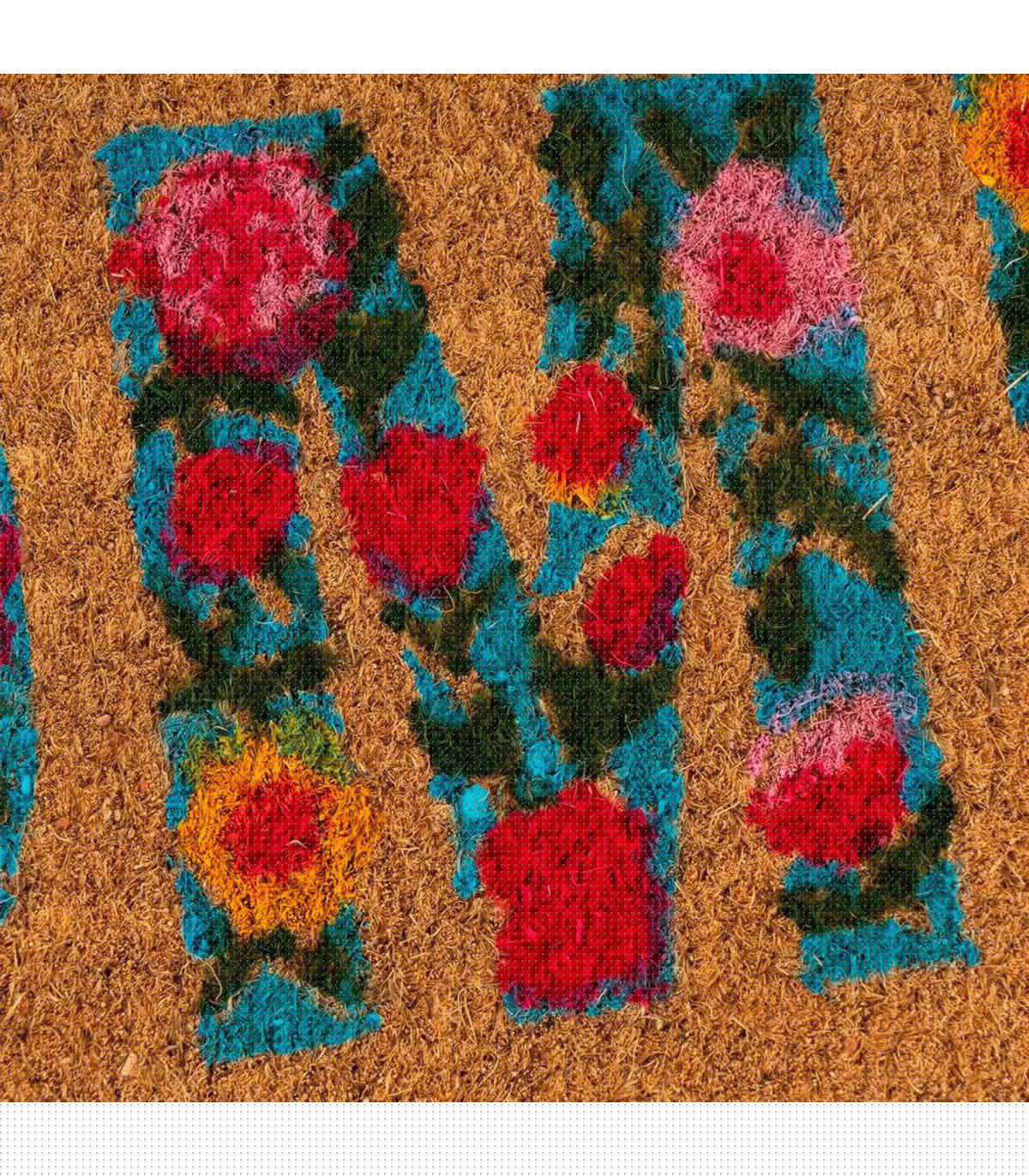 Wadiga Paillasson Coco Home Fleuri 60x40x1.5cm