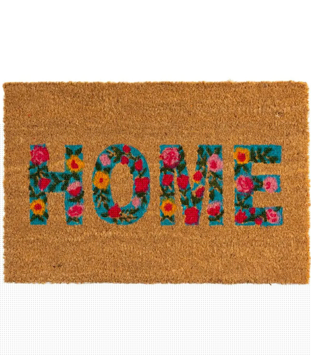 wadiga Paillasson coco home fleuri 60x40x1.5cm