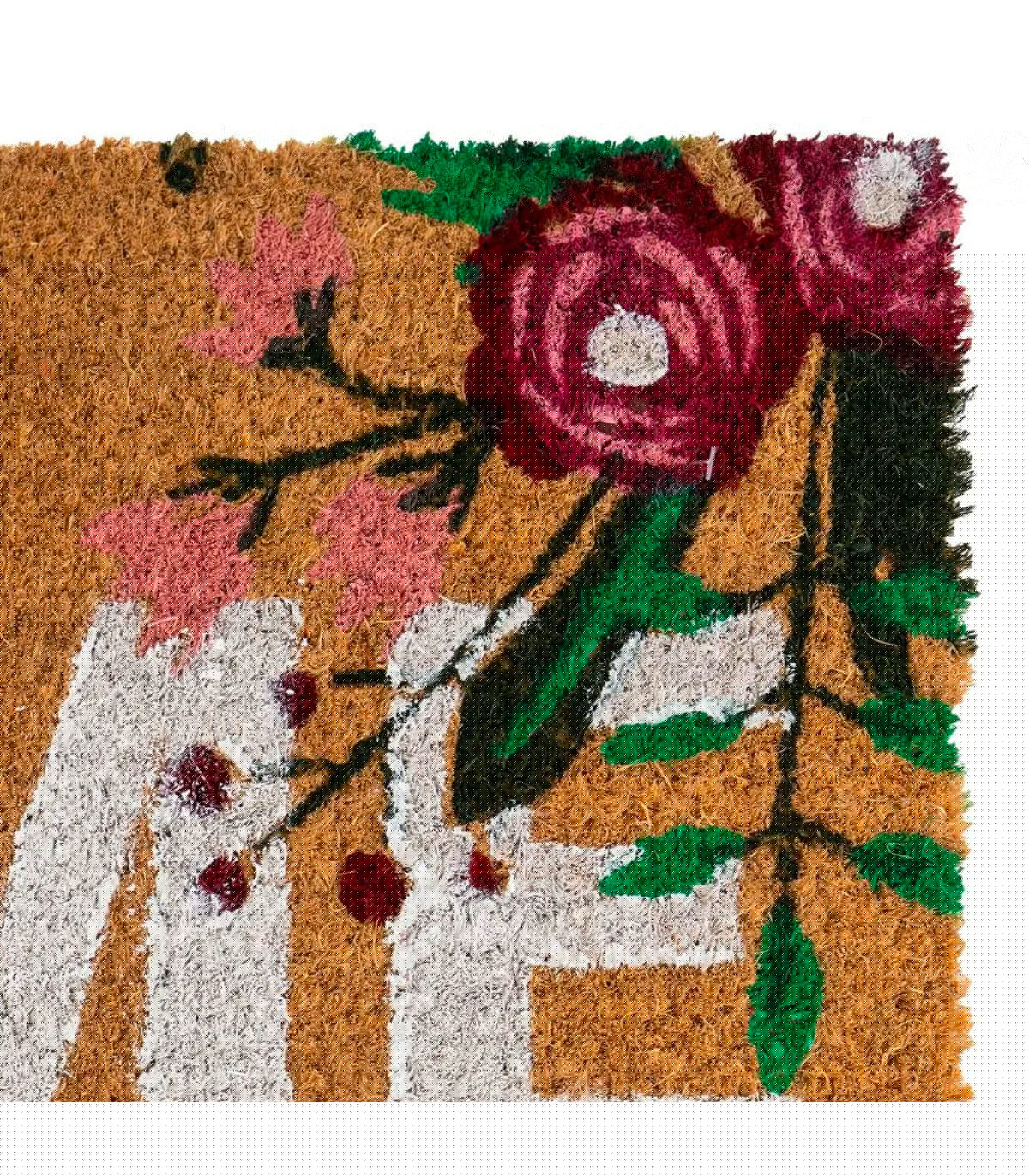 Wadiga Paillasson Coco Home Fleurs 60x40x1.5cm
