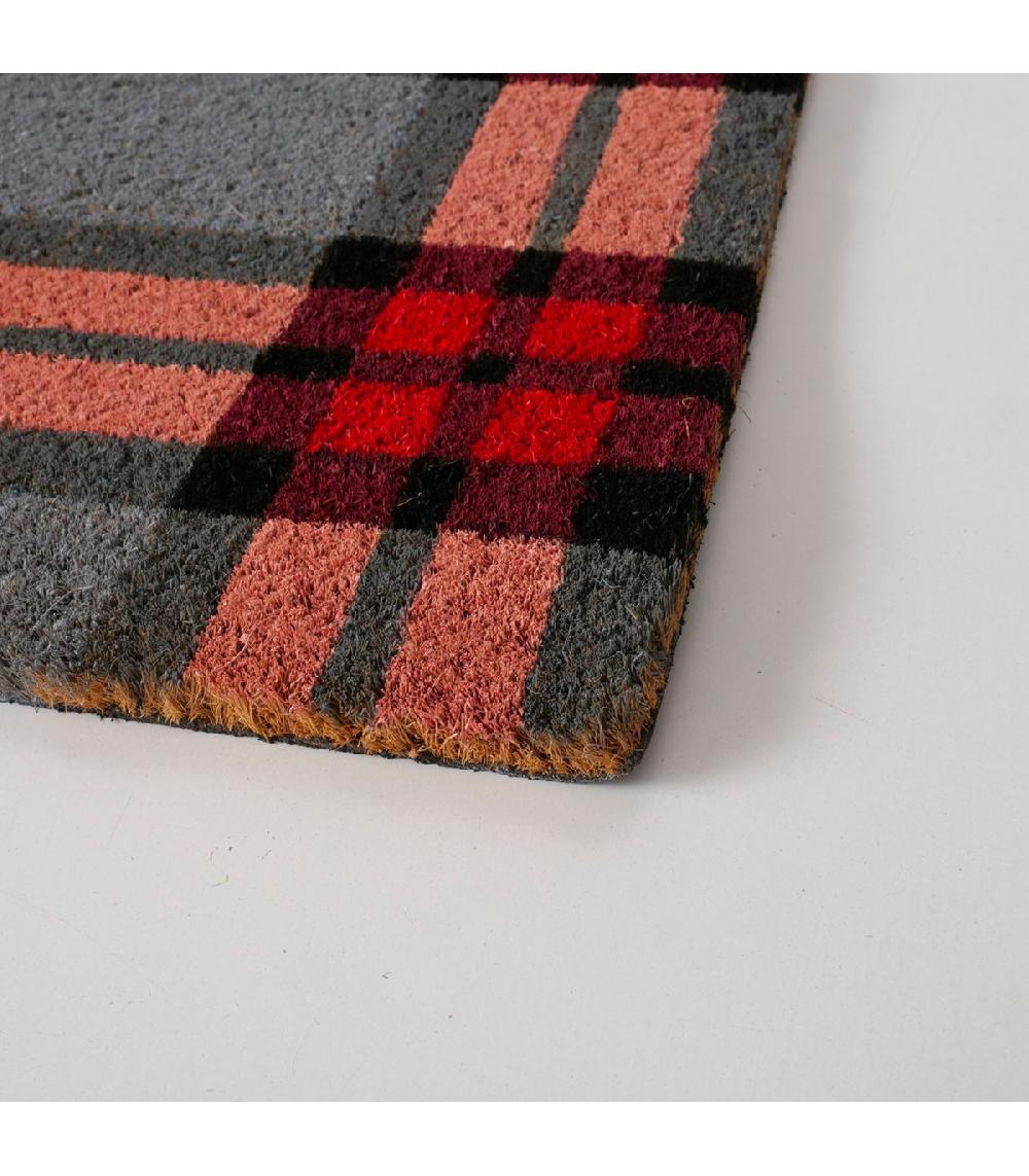 Wadiga Paillasson Coco Imprimé Tartan 60x40x1.5cm