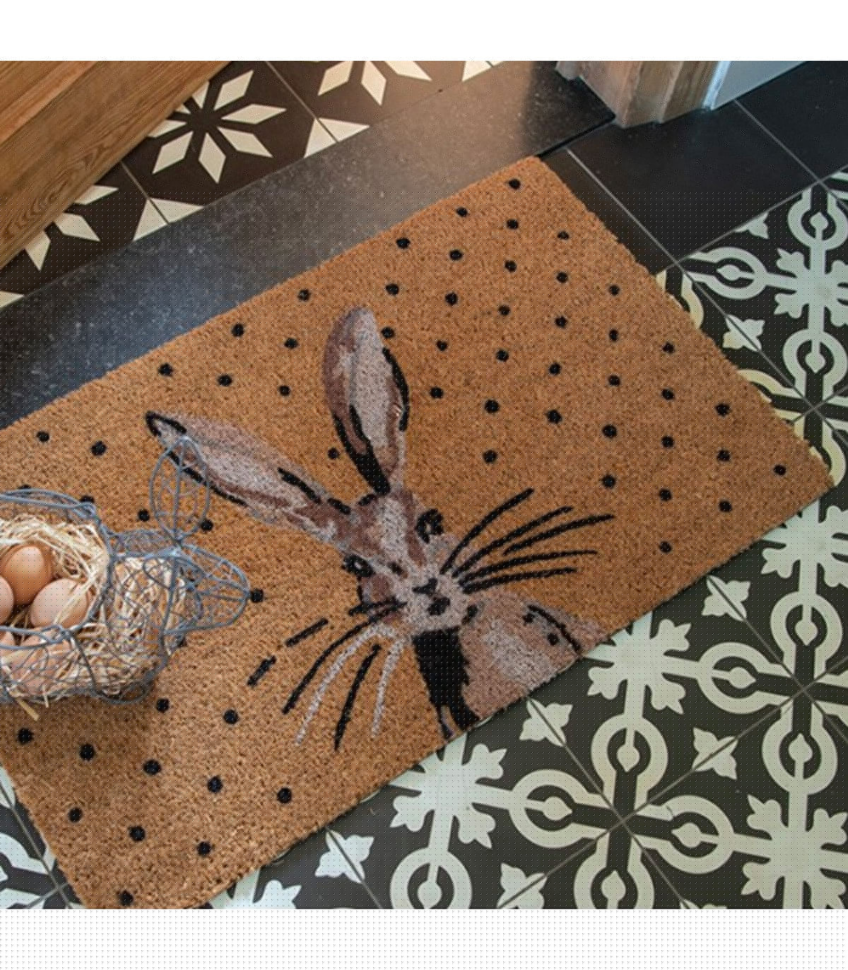 Wadiga Paillasson Coco Lapin 75x45x1cm